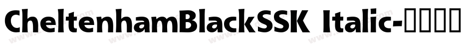 CheltenhamBlackSSK Italic字体转换